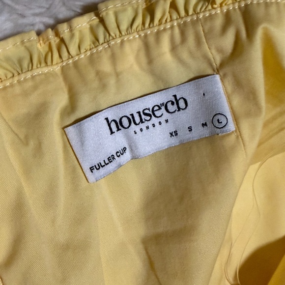 House of CB Butter Yellow Clarabelle Strapless Dress - Size Large Fuller Cup - Picture 5 of 7